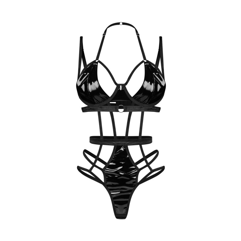 Вигляд збоку боді Obsessive Keira Lise teddy, що підкреслює витончений крій та посадку