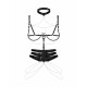 Деталі портупеї Obsessive Premisis Black harness S/M/L – металева фурнітура та якісна шкіра