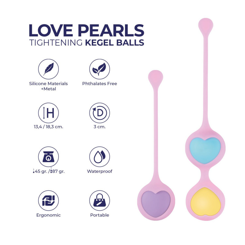 Вагінальні кульки Wooomy Love Pearls в руці, демонструючи розмір