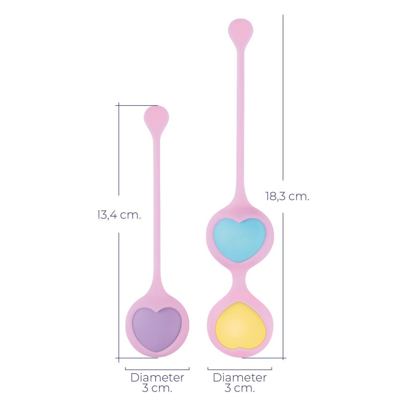 Вагінальні кульки Wooomy Love Pearls, що демонструють різні варіанти використання