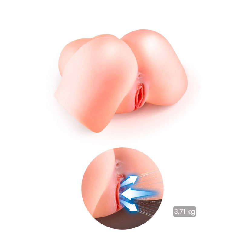 Загальний вигляд комплекту: мастурбатор Real Body Nina, кабелі, інструкція