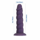 Фалоімітатор ADDICTION Fantasy Unicorn Dildo 7” Purple - вигляд збоку, демонстрація вигину
