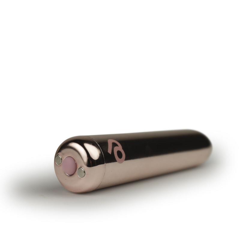 Віброкуля Rocks Off Bullet Golden Rose у детальному вигляді, показуючи гладку текстуру