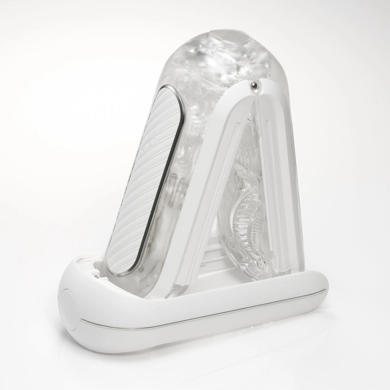 Мастурбатор Tenga Flip Zero Gravity Electronic Vibration White - вид збоку, демонстрація форми