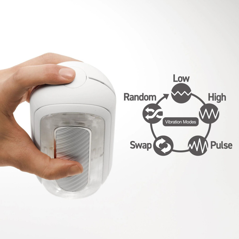 Мастурбатор Tenga Flip Zero Gravity Electronic Vibration White - вигляд зверху, отвір