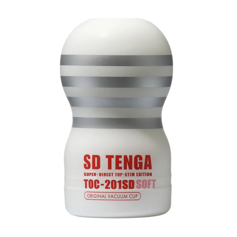 Мастурбатор Tenga SD Original Vacuum Cup Gentle - вид збоку, демонстрація вакуумного механізму
