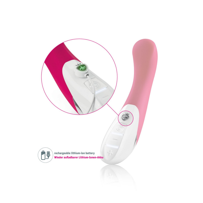 Текстура вібратора Mystim Al Punto Pink - гладка, приємна на дотик, рожевий силікон