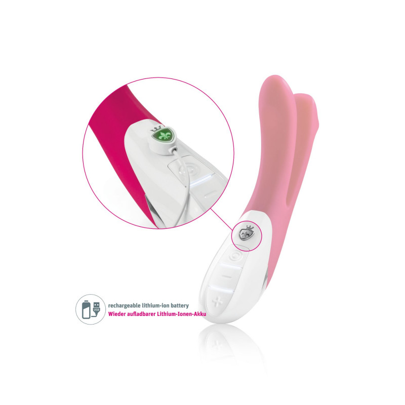 Детальний вигляд вібратора Mystim Bon Aparte Pink: кнопка керування та індикатори