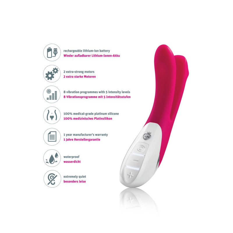 Mystim Bon Aparte Pink: демонстрація розмірів вібратора