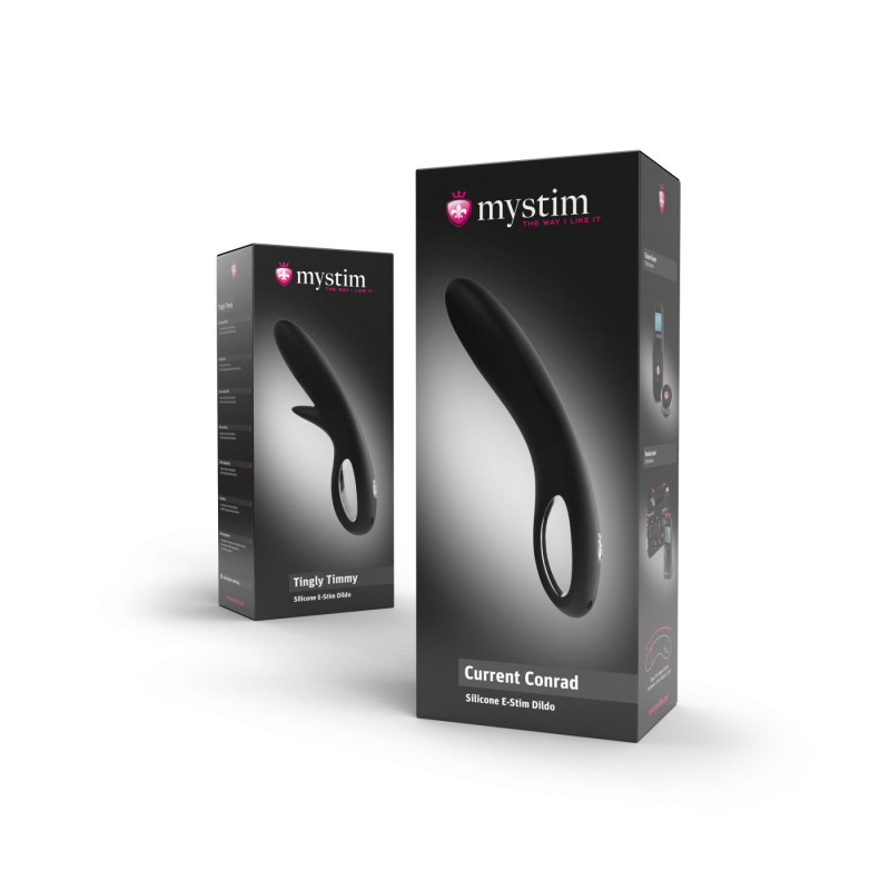 Детальний вигляд силіконового ділдо Mystim Current Conrad, з акцентом на форму