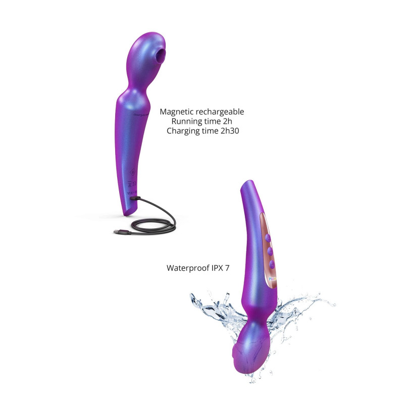 Детальний вигляд вібромасажера Love To Love Pleaser Iridescent Night, що показує його текстуру матеріалу