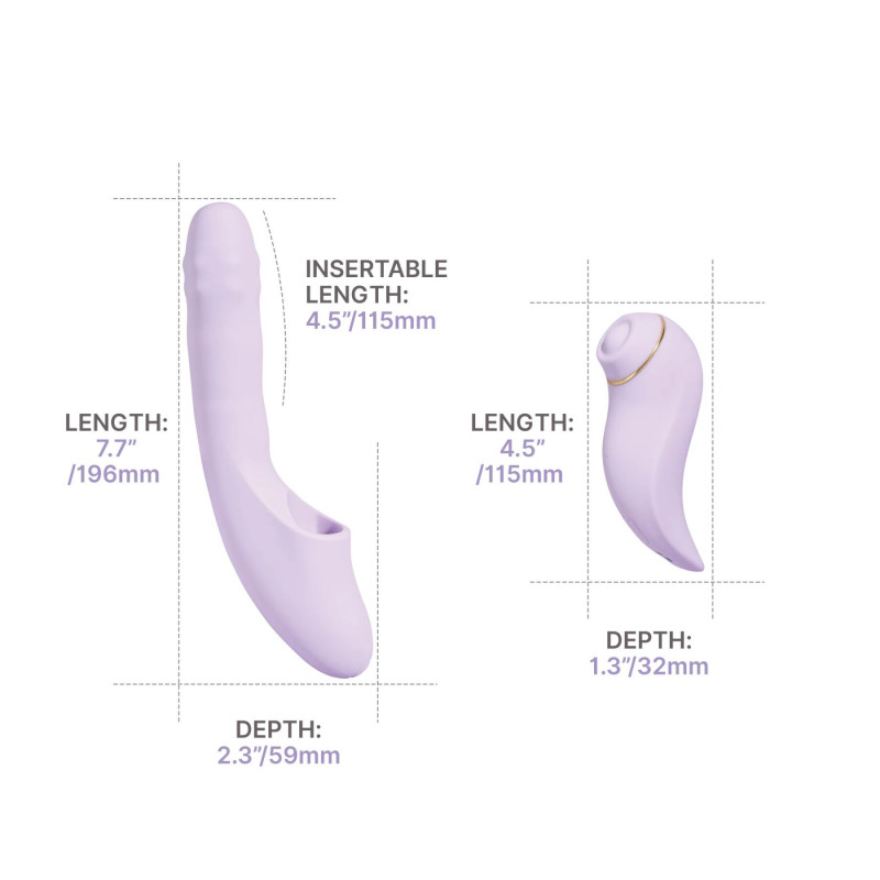 Пульсуючі вібрації смарт-вібратора Svakom DuoGlow 5в1