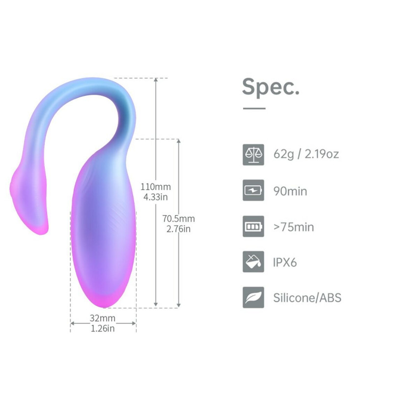 Смарт-віброяйце Magic Motion Flamingo Max Blue: детальний вигляд кнопок керування