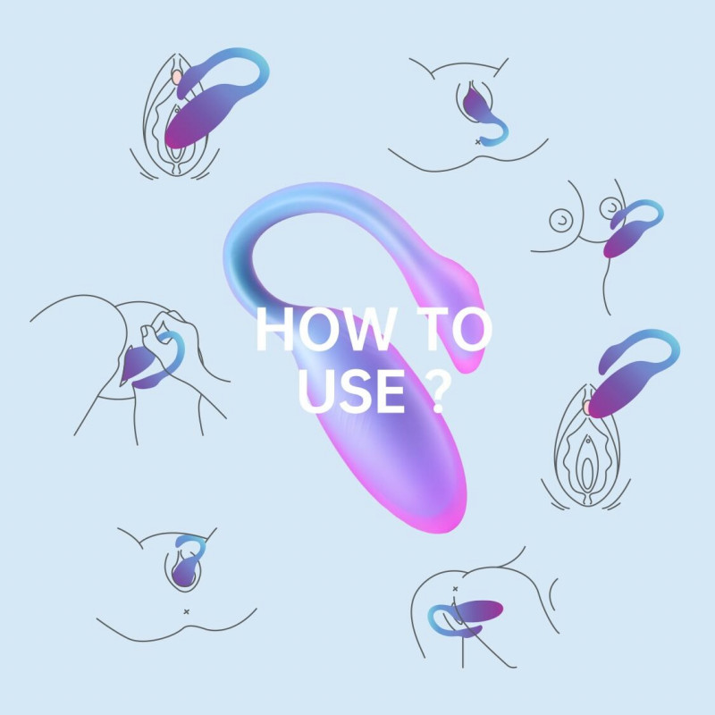 Смарт-віброяйце Magic Motion Flamingo Max Blue: детальний вигляд з різних ракурсів