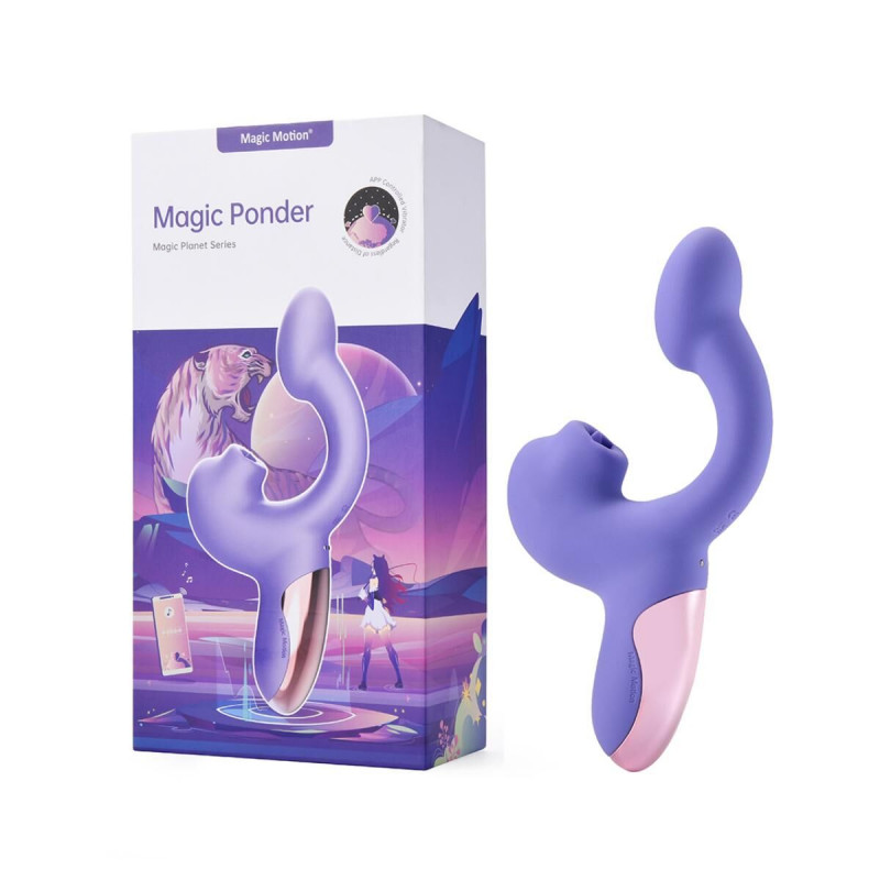 Смарт-вібратор Magic Motion Ponder Purple: детальний вигляд кліторального язичка