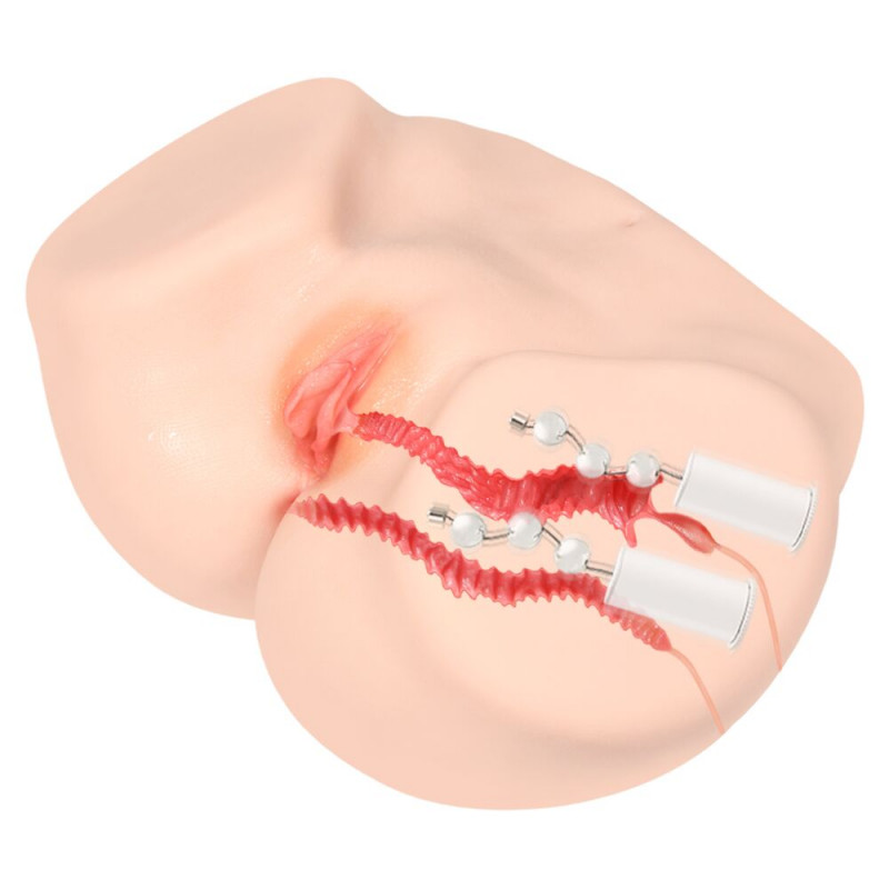 Мастурбатор Kokos 004 Vailla ONAHOLE Real Vagina 2WayPlus з вібрацією та масажем - вид збоку, що демонструє ергономічний дизайн