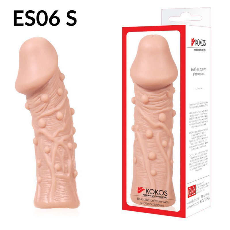 Насадка на член Kokos Extreme Sleeve ES.06, розмір S, крупним планом текстура матеріалу