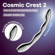 Металевий дилдо Satisfyer Cosmic Crest 2 - демонстрація форми та розмірів