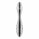 Блискуча текстура металевого дилдо Satisfyer Pure Gravity 3, 19 см, сріблястий