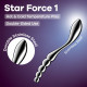Металевий дилдо Satisfyer Star Force 1 - демонстрація розміру та форми