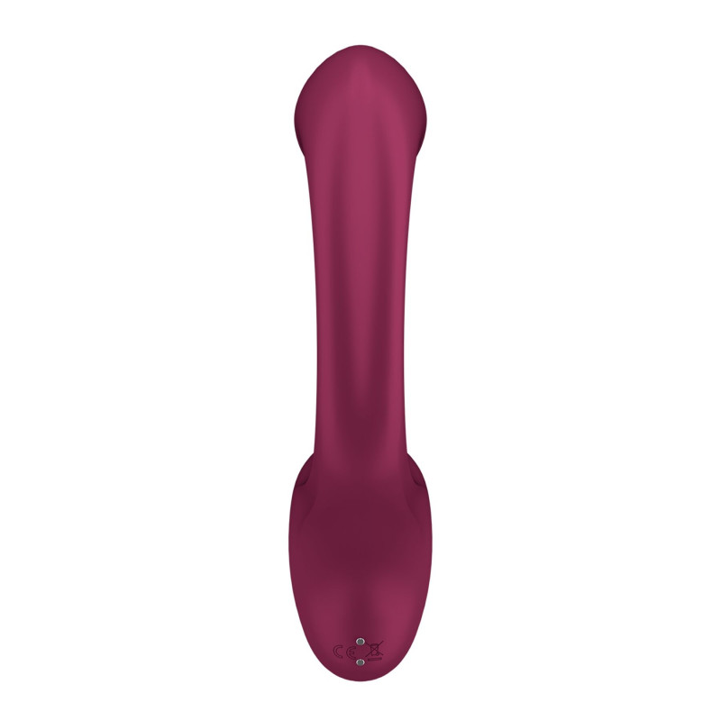Текстура силікону вагінально-кліторального вібратора Satisfyer G for Goddess 2 Wine Red, вигляд крупним планом