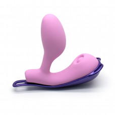 Віброяйце KISSTOY Viosecret Pro під одяг з пульсацією для клітора та трусиками-стрепами — Keks-Hub