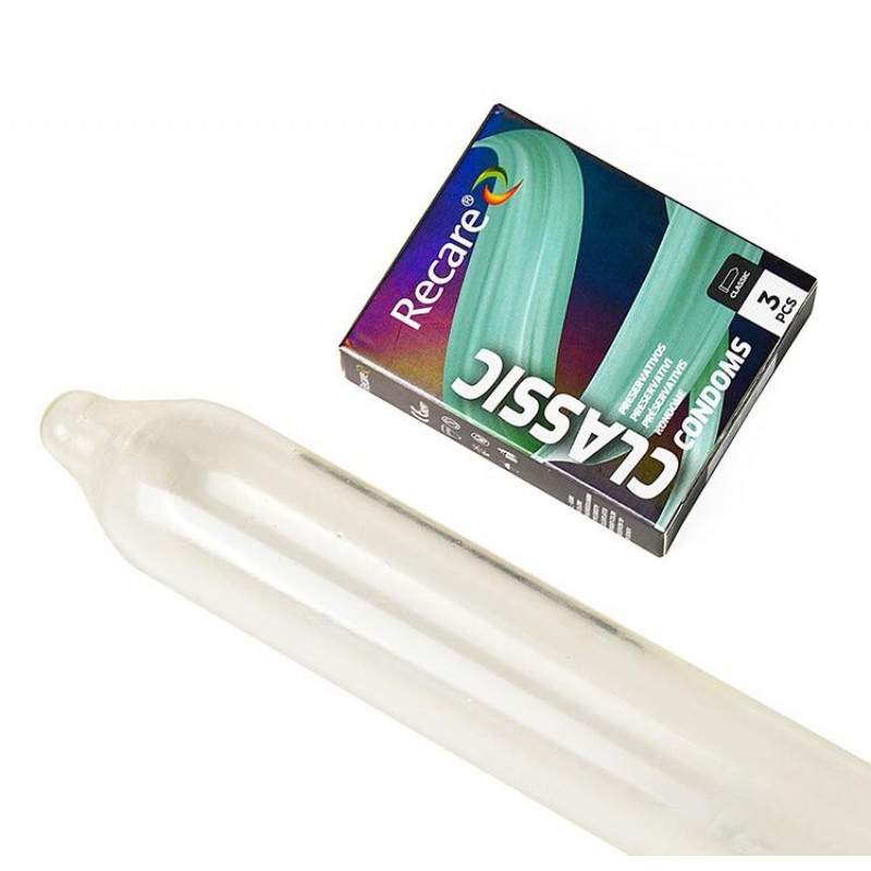 Презервативи Recare Holographic Classic 3 шт: текстура презервативу, детальний план