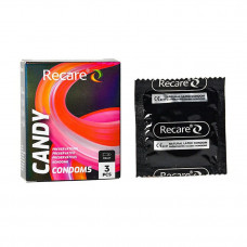 Презервативи Holographic Recare Delay Candy Condoms 3 шт, пролонгувальний ефект, цукерковий аромат