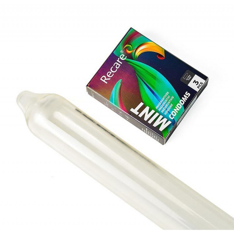 Текстура презерватива Recare Holographic Ultra Thin Mint – гладка поверхня, натуральний латекс