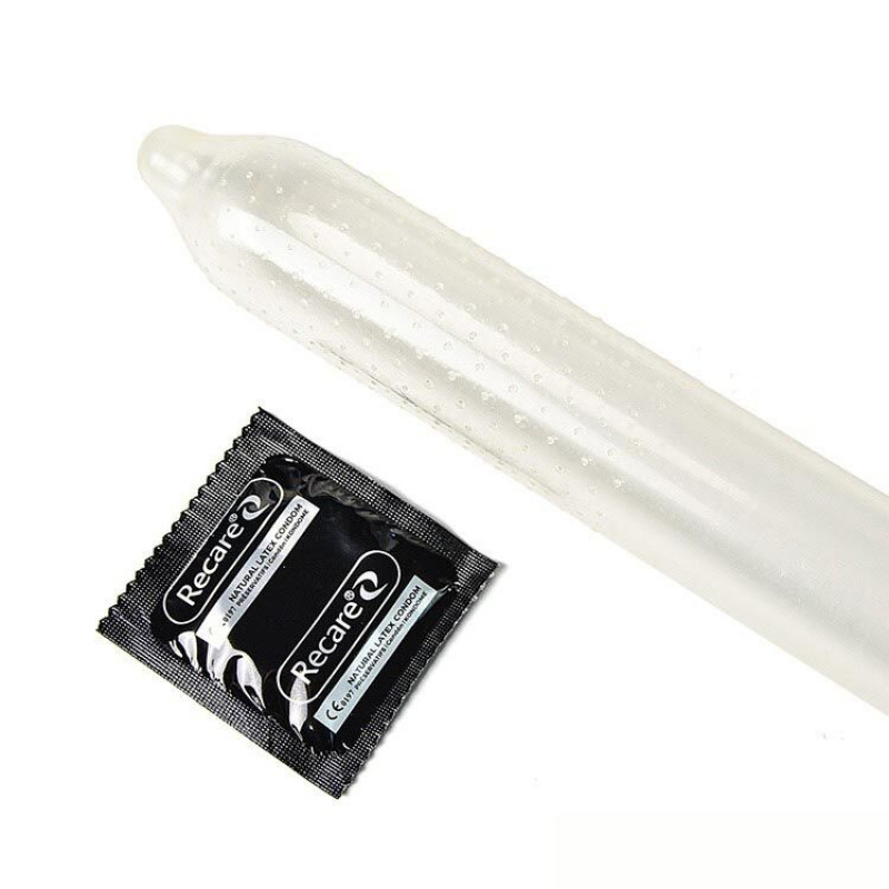 Презерватив Recare Holographic Ice Cream Big Dotted збоку, видно пухирці