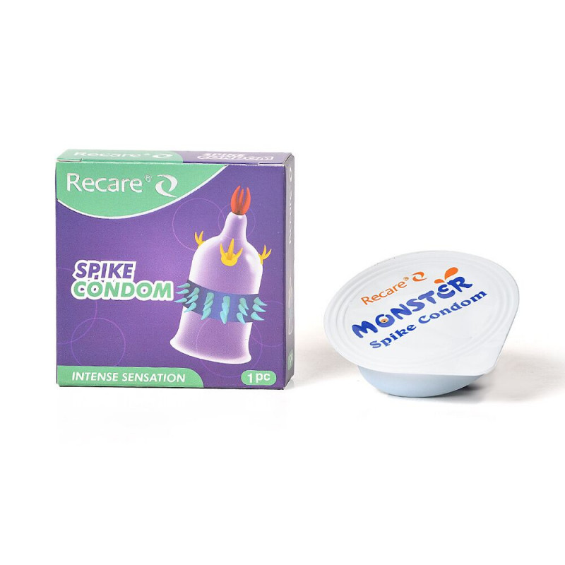 Упаковка Recare Spike Condom Purple - стильна фіолетова коробка