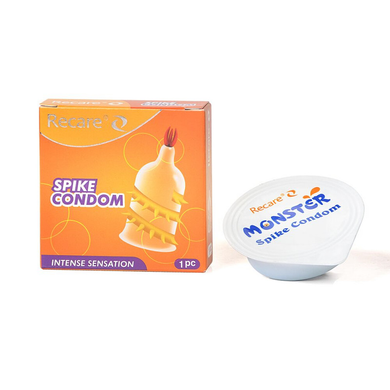 Упаковка презервативів Recare Spike Condom Yellow – яскравий дизайн, 5 штук