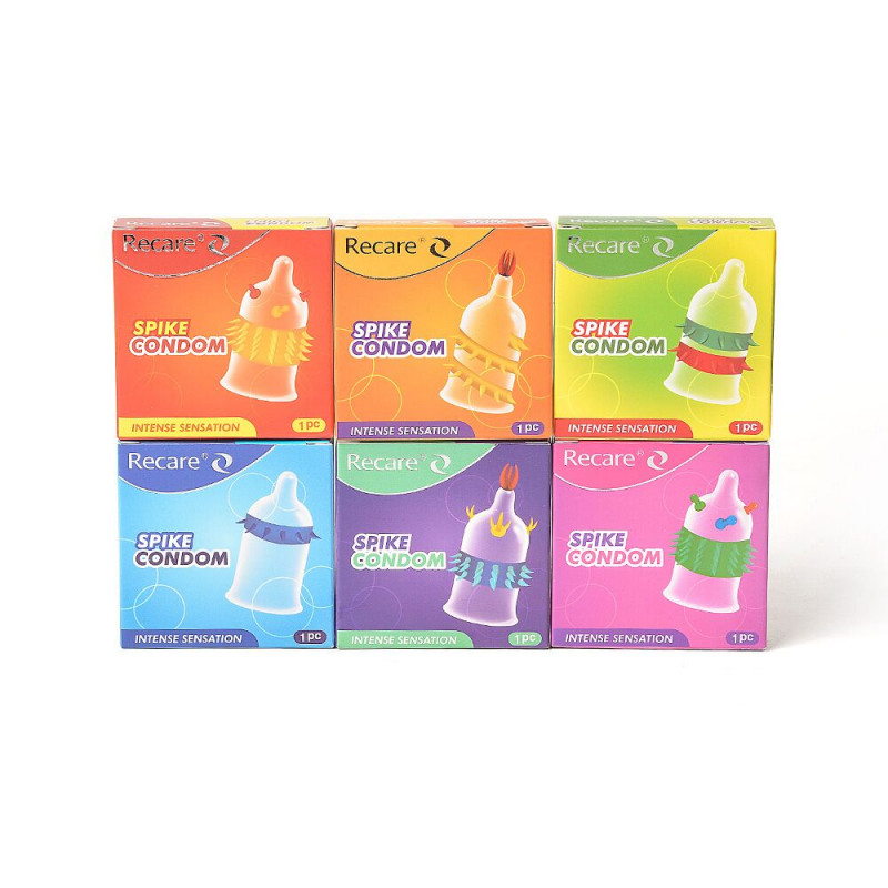 Recare Spike Condom Yellow – насадка з упаковкою, комплексне рішення для інтимного життя