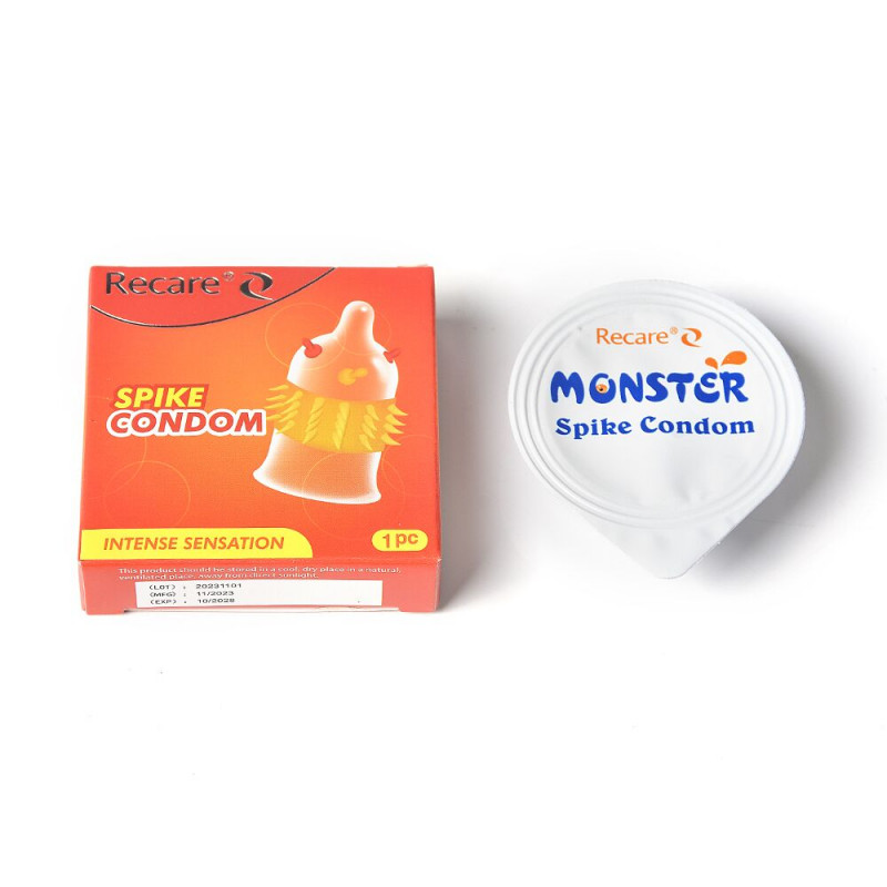 Текстура Recare Spike Condom Orange – рельєф шипів