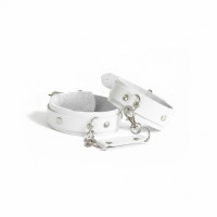 Наручники из натуральной кожи Art of Sex - Eva, цвет белый