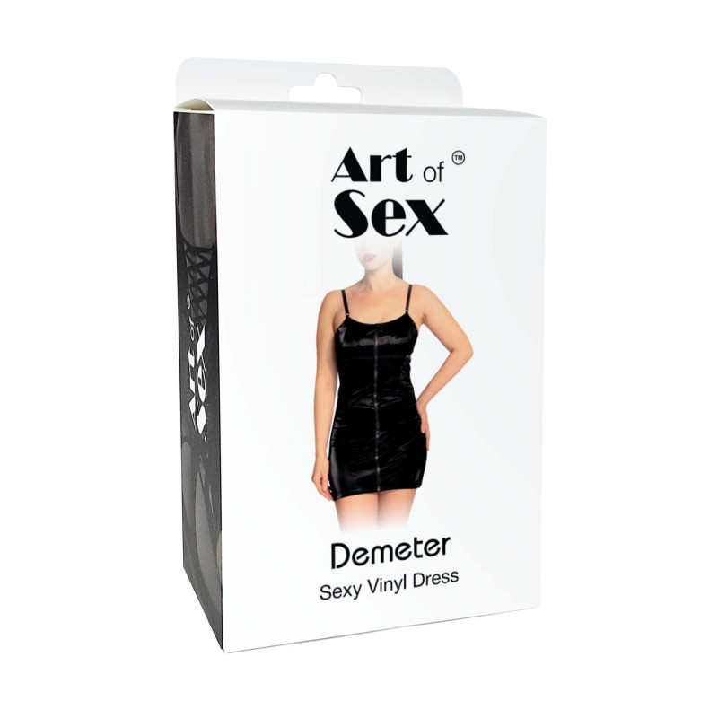 Текстура лакованої поверхні сукні Art of Sex Demeter, червона, розмір S