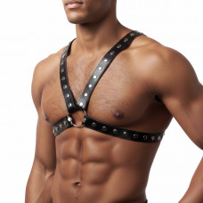 Чоловіча портупея Art of Sex - Spartacus, екошкіра, колір чорний, розмір XS-M — Keks-Hub