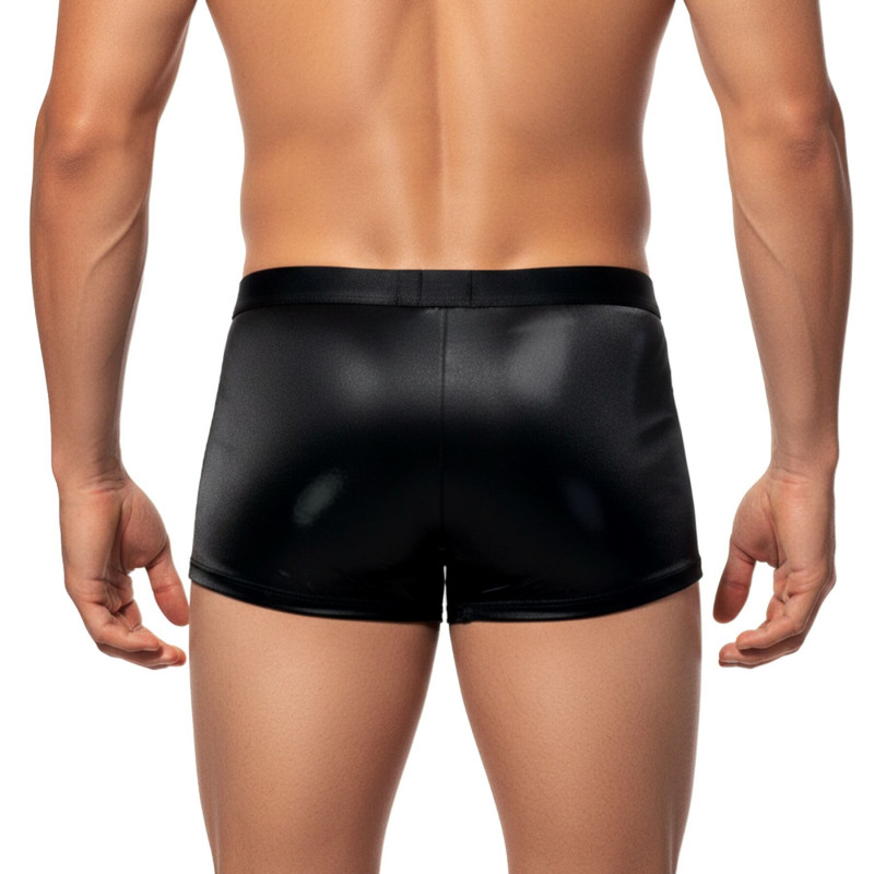 Чоловічі труси Art of Sex Gladiator чорні з ефектом мокрого оксамиту, вид збоку, розмір M