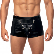 Чоловічі труси з сюрпризом Art of Sex - Gladiator, чорні з ефектом мокрого оксамиту, розмір M — Keks-Hub