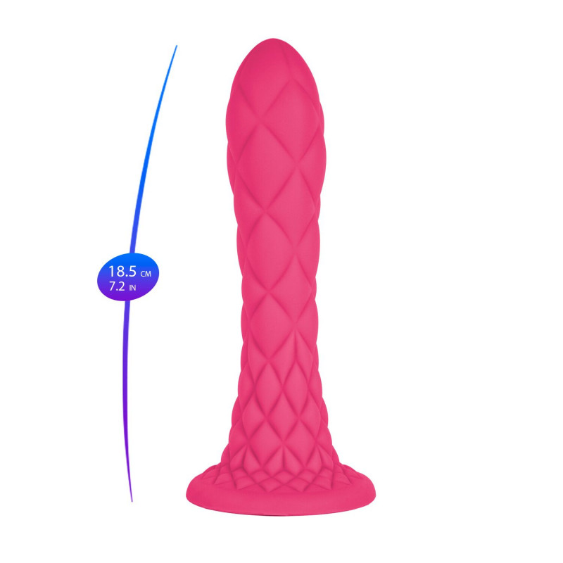 Фалоімітатор SilexD Fantasy Liquid Silicone Dreamy 7in Pink - детальний вигляд головки, яка забезпечує максимальне задоволення.