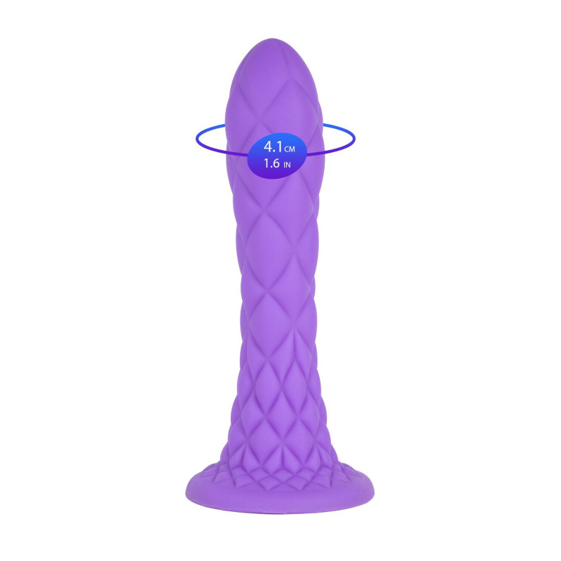 Фалоімітатор SilexD Fantasy Liquid Silicone Dreamy 7in Purple - основа, стійка, безпечна, liquid silicone