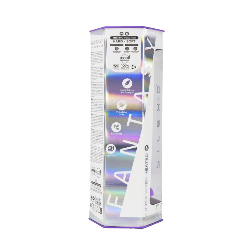 Фалоімітатор SilexD Fantasy Liquid Silicone Dreamy 7in Purple - колір, насичений фіолетовий, привабливий дизайн
