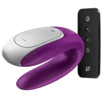 Вибратор для пар Satisfyer Double Fun Violet с пультом ДУ
