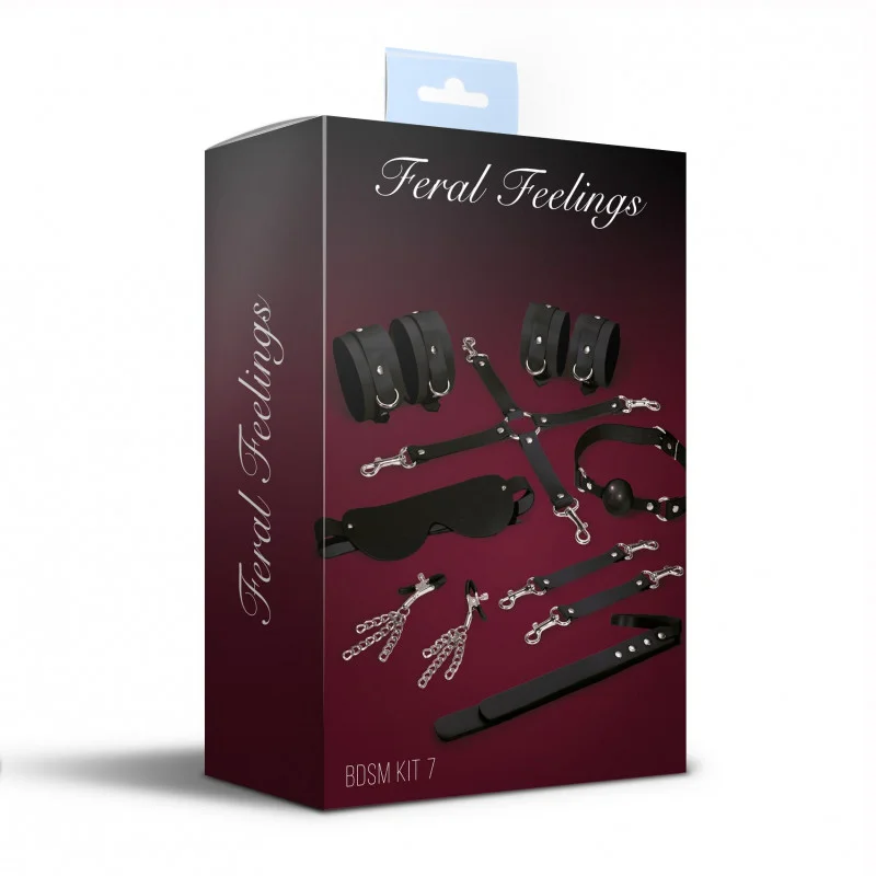 Упаковка набору БДСМ аксесуарів Feral Feelings Kit 7 Black – стильний дизайн