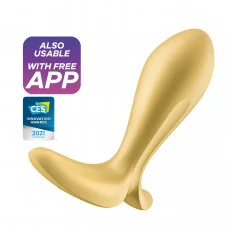 Анальна смарт-пробка Satisfyer Intensity Plug з вібрацією, золота